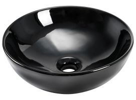 Hemispheric sink made of black ceramic