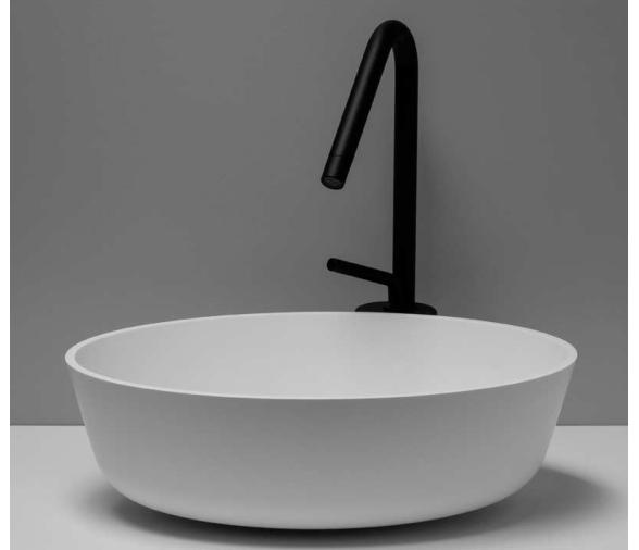 Lavabo redondo en Ocritech blanco