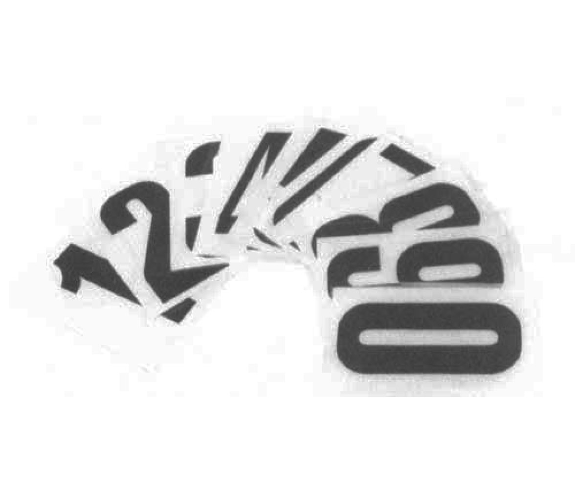 Letras y Numeros Adhesivos 8 CM Trem