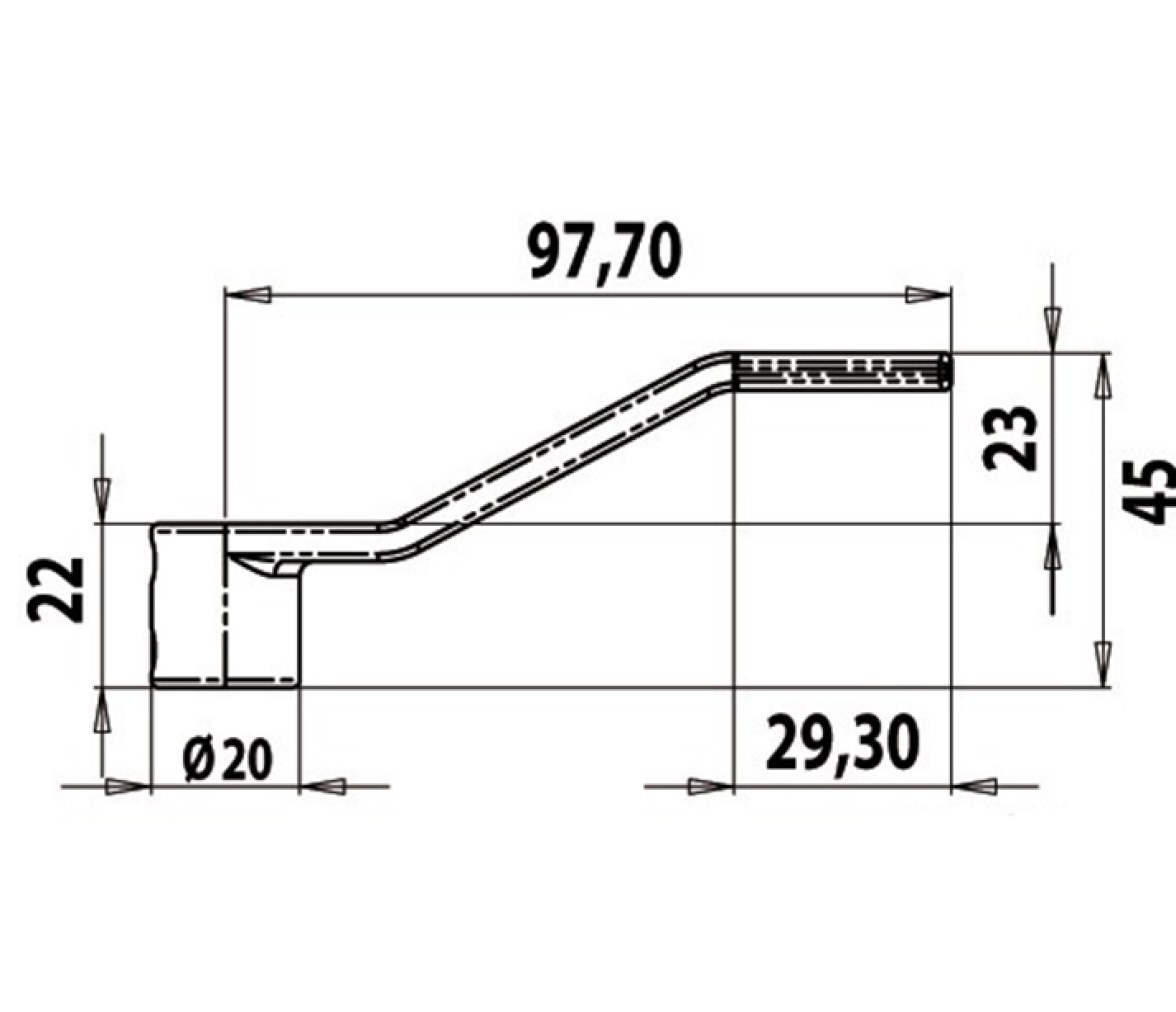 Leva Repuesto para Tirador 97.70 mm