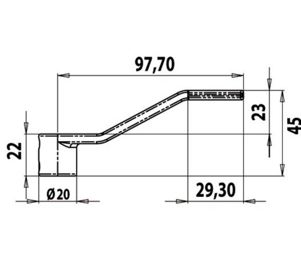 Leva Repuesto para Tirador 97.70 mm