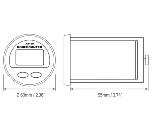 Lewmar contador de cadena con alarma AA150 para molinete