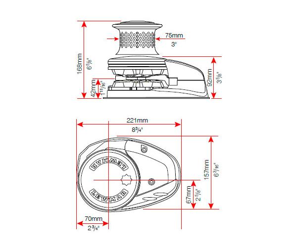 Lewmar Molinete V3 24 V con Campana
