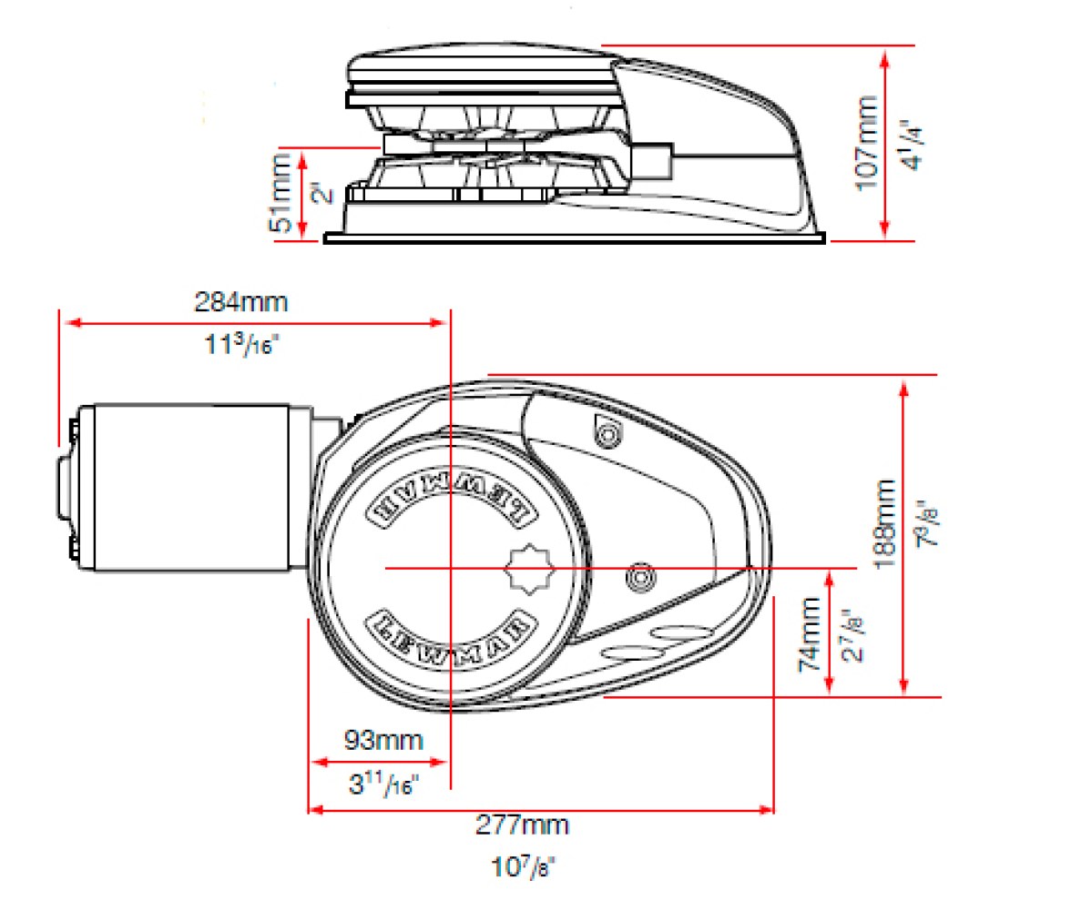 Lewmar Molinete V4 24 V