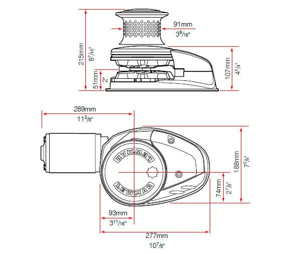 Lewmar Molinete V5 24 V con Campana