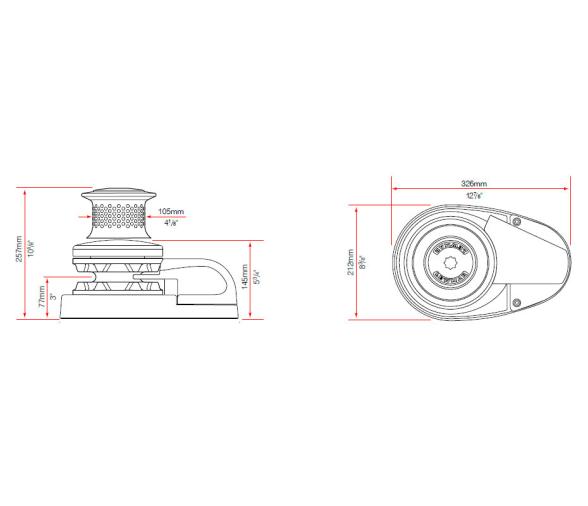 Lewmar Molinete V6 24 V con Campana