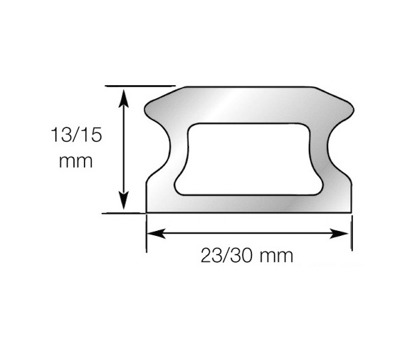 Lewmar Riel Perforado Tamaño 1