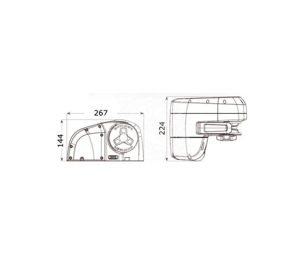 Lewmar Molinete Hx1 GO Kit Motor 500W and 800W