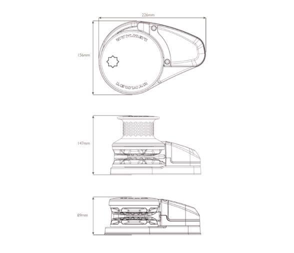 Lewmar Molinete VX 2 GD Kit Motor 1000W 24V