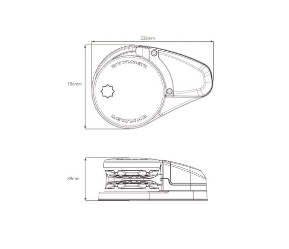 Lewmar Molinete VX 2 GO Kit Motor 1000W 12V