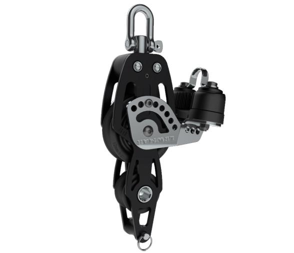 Lewmar Polea Violín Simple HTX con Arraigo y Mordaza