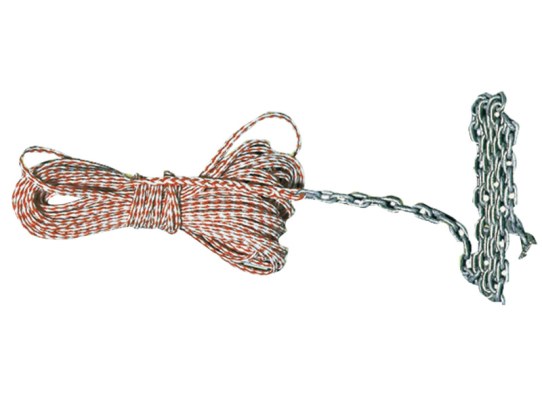 Línea de fondeo con cadena de 30m