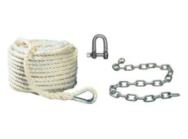 Linea de Fondeo Cabo 10mm 30MT - Cadena 6mm 10MT