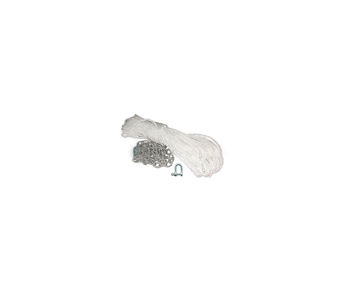 Full Mooring Rope 10 mm x 50 m and Chain 1.5 m