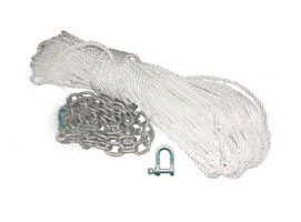 Full Mooring Rope 10 mm x 50 m and Chain 1.5 m