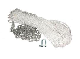 Linea de Fondeo con Cabo de 12 mm x 50 m y Cadena 1.5 m