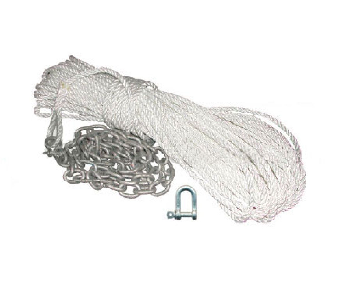 Linea de Fondeo con Cabo de 8 mm x 50 m y Cadena 1,5 m