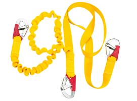 ELASTIC DOUBLE HARNESS TETHERS 2 M + 1 M 3 DOUBLE ACTION HOOKS