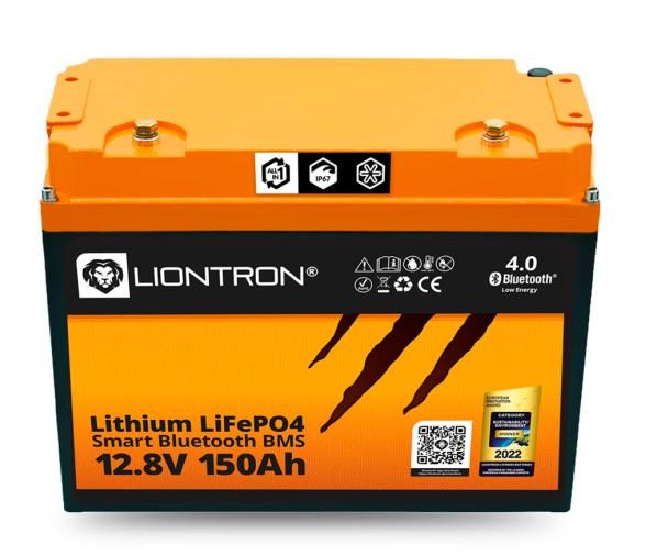 LIONTRON Batería Litio Marina IP67 LiFePO4 12.8V 150Ah LX Bluetooth