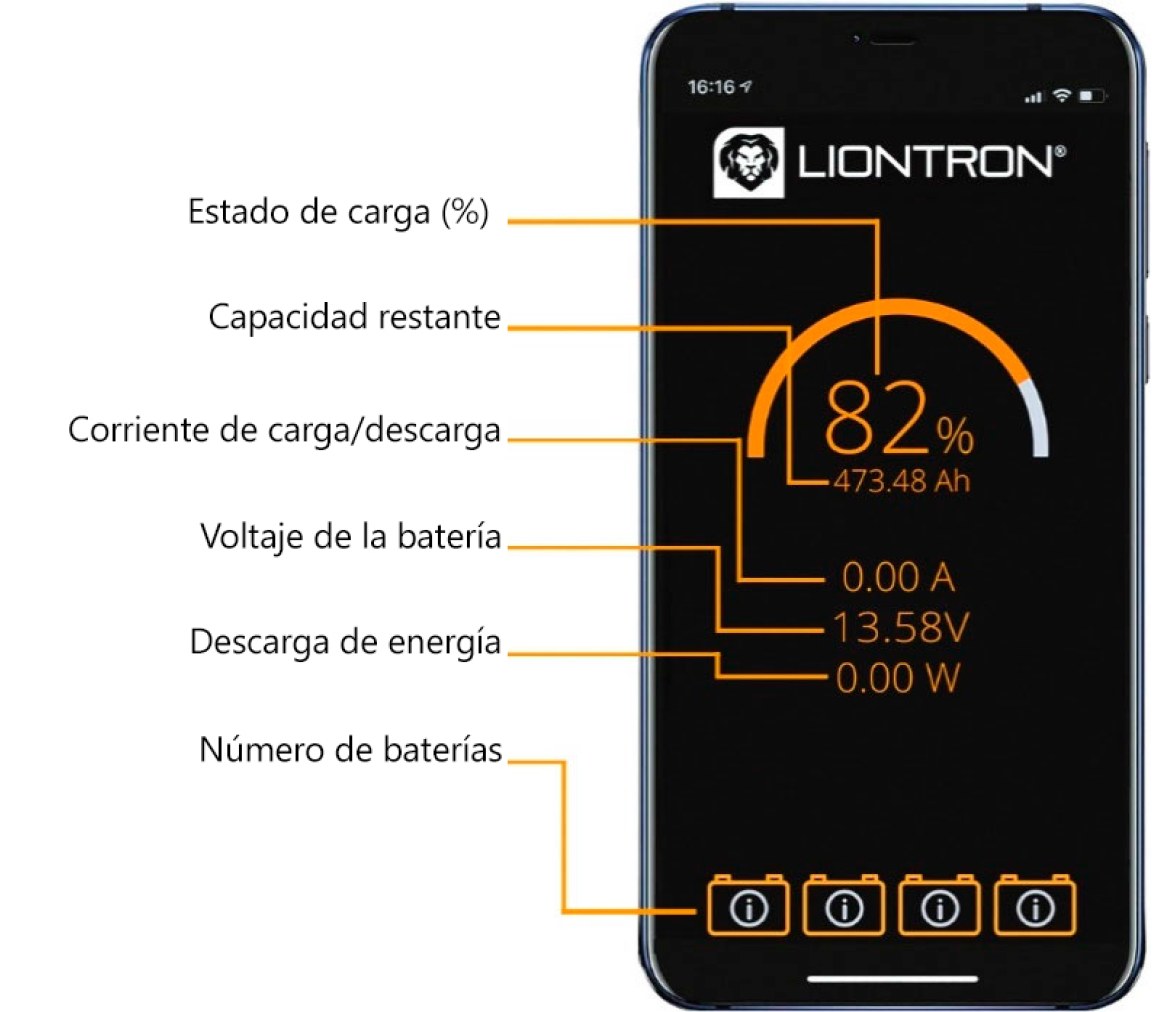 LIONTRON Batería Litio Marina IP67 LiFePO4 12.8V 150Ah LX Bluetooth