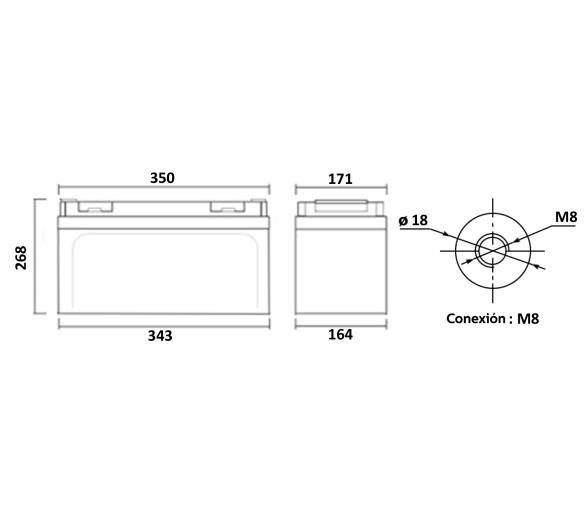 LIONTRON Batería Litio Marina IP67 LiFePO4 12.8V 150Ah LX Bluetooth