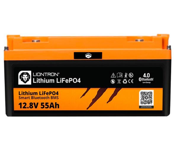 LIONTRON Batería Litio Marina IP67 LiFePO4 12.8V 55Ah LX Bluetooth
