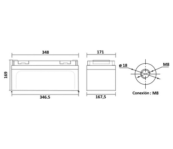 LIONTRON Batería Litio Marina IP67 LiFePO4 12.8V 55Ah LX Bluetooth