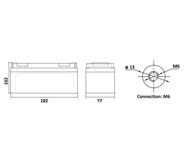 LIONTRON Bateria Litio Marina LiFePO4 12,8V 10,5Ah
