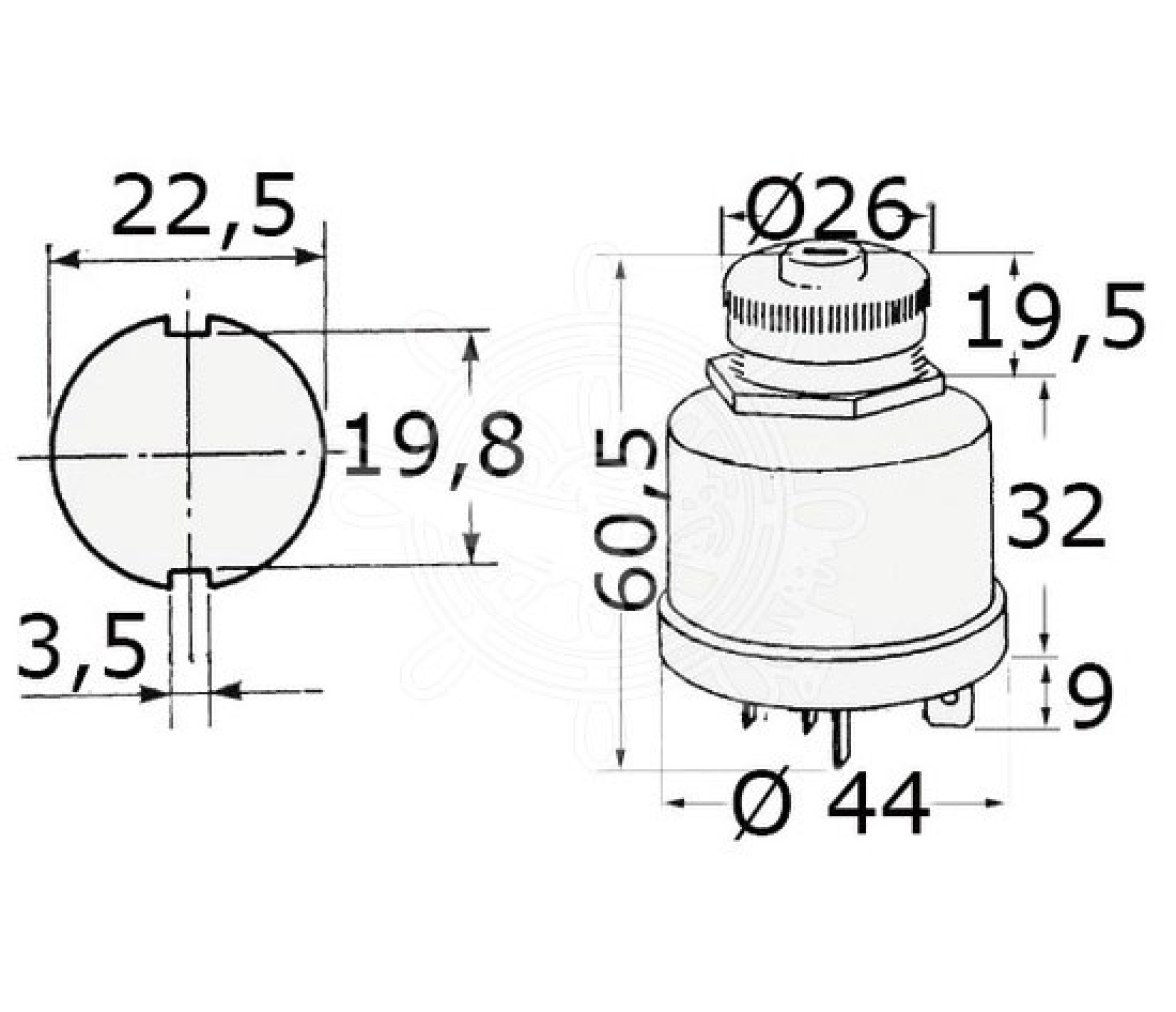 Llave de encendido estanca IP65