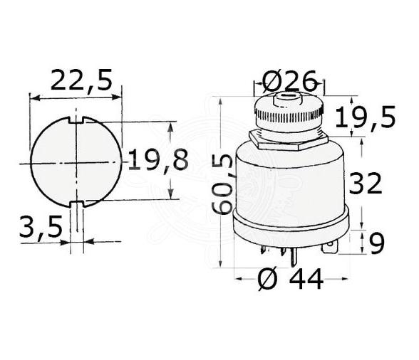 Llave de encendido estanca IP65