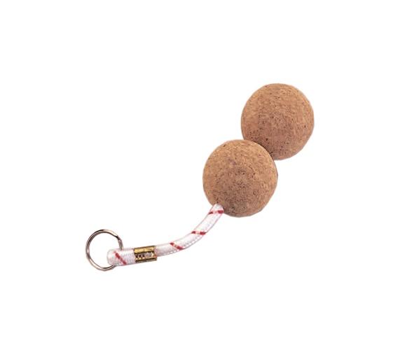 Llavero Flotante Bola de Corcho Doble