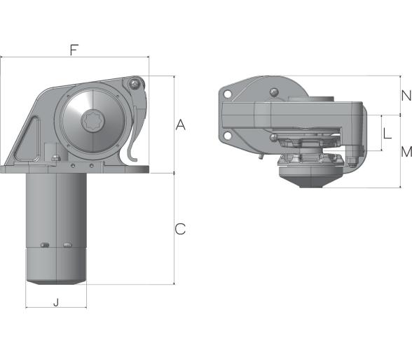 Lofrans Molinete Horizontal Anclas Dorado 700W Perfilado