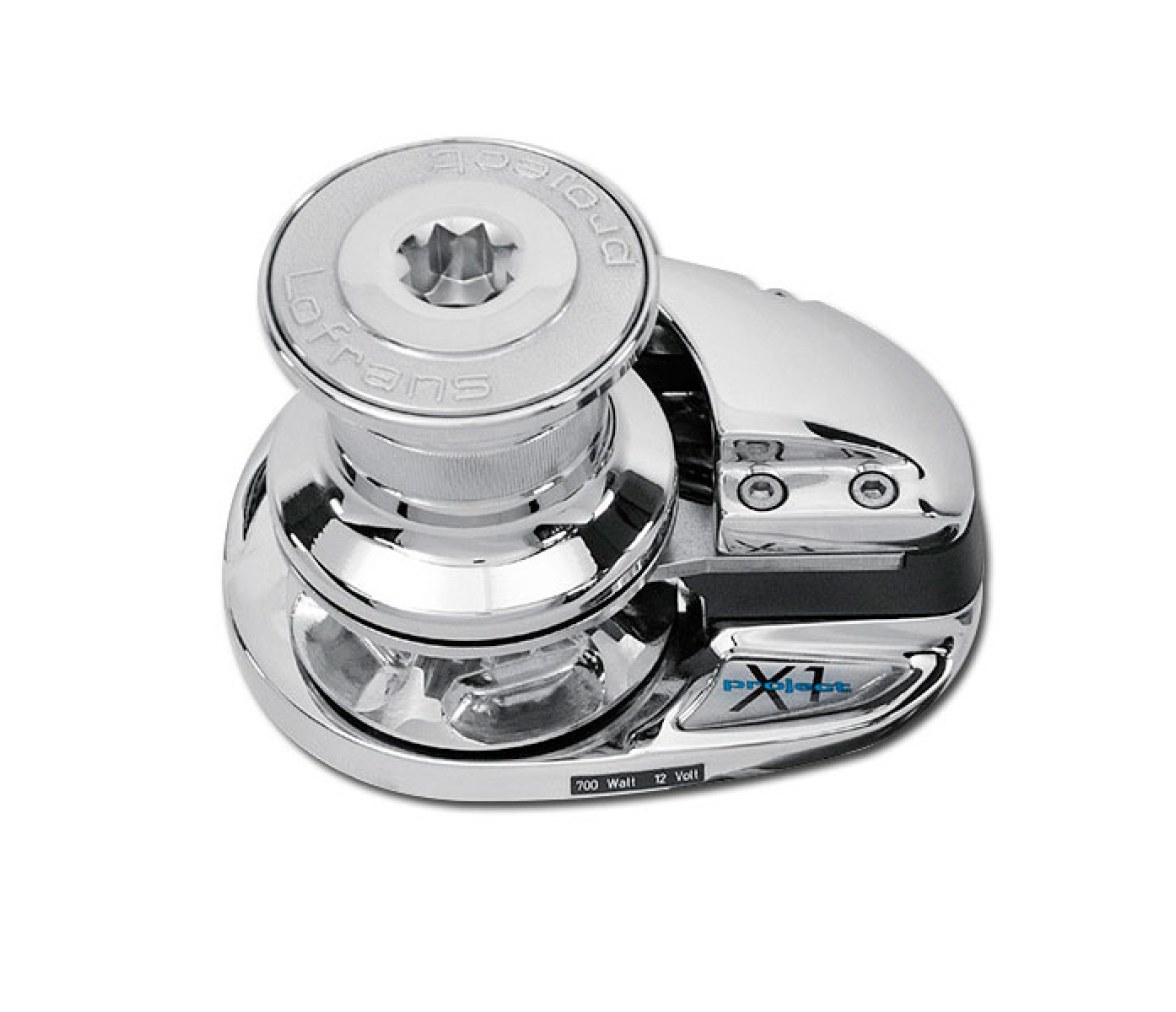 Lofrans Molinete de Anclas X1 1000 W con Campana Bronce Cromado