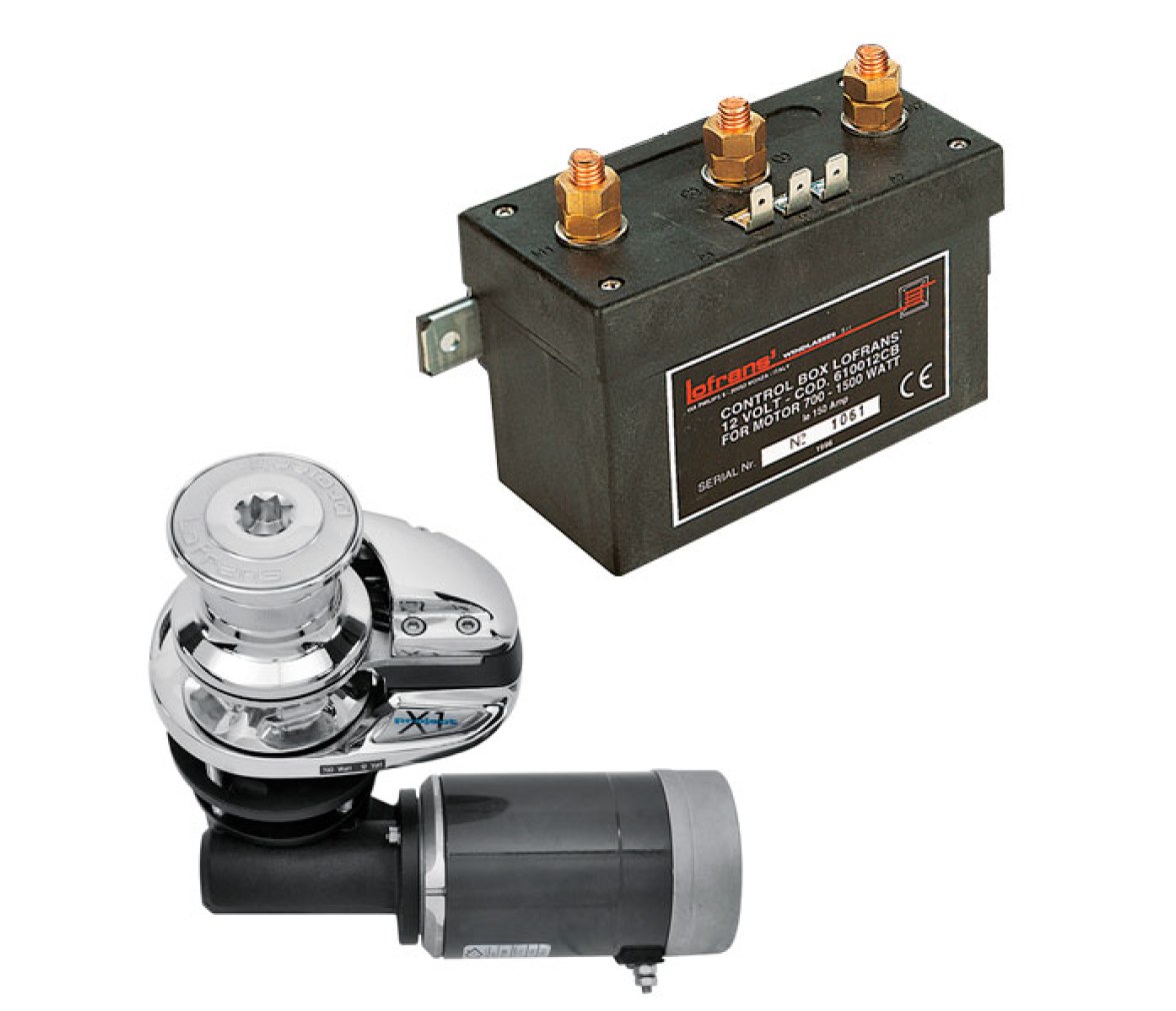 Lofrans Molinete de Anclas X1 500 W con Campana Bronce cromado