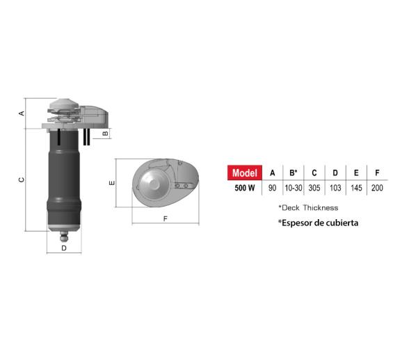 Lofrans´ Molinete Vertical XP800