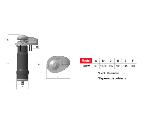 Lofrans´ Molinete Vertical XP800