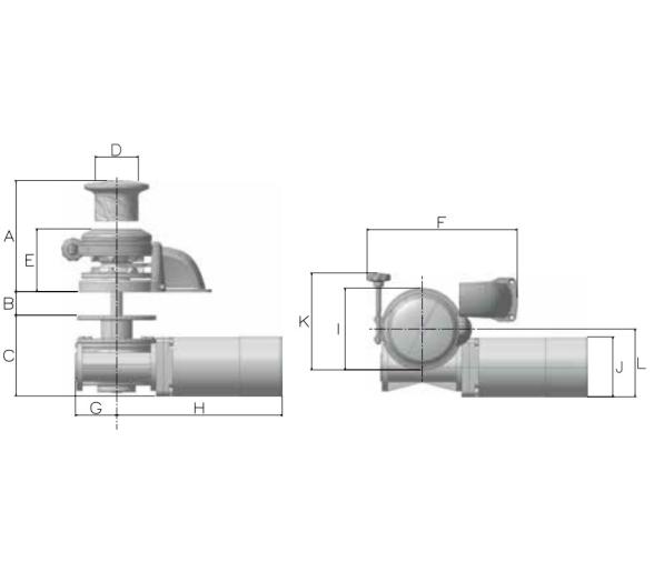 Lofrans Molinete X3.5 Vertical Perfil Bajo