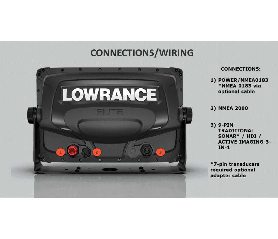 Lowrance GPS Plotter Sonda Elite-7 Ti2 Transductor HDI ROW