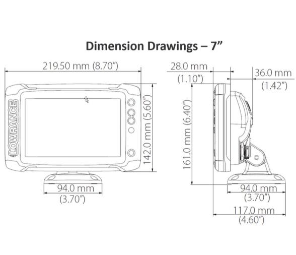 Lowrance GPS Plotter Sonda Elite-7 Ti2 Transductor HDI ROW