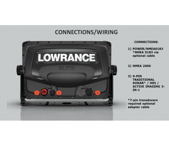 Lowrance GPS Sonda Elite-12 Ti2 No Transducer - ROW