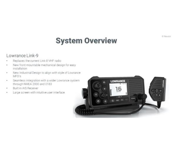 Lowrance LINK-9 Radio VHF Marina con DSC y AIS Recibida