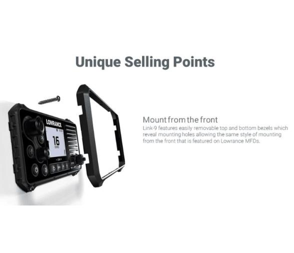 Lowrance LINK-9 Radio VHF Marina con DSC y AIS Recibida