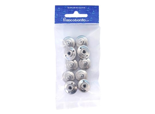 LOXX Broche Hembra Estandar Laton Niquelado-10 piezas