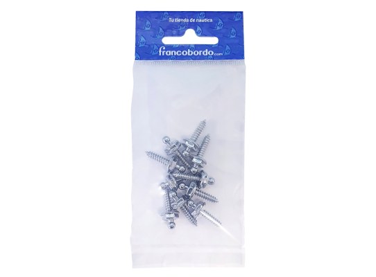 LOXX Broche Macho Laton Cromado-10 Piezas