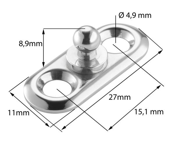LOXX Broche Macho par Atornillar Laton Cromado