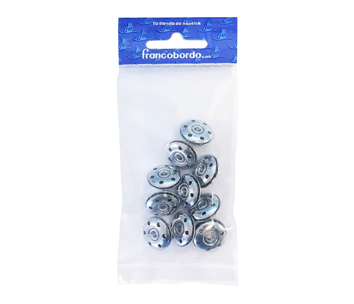 LOXX Broche Macho para Tela Laton Cromado-10 piezas