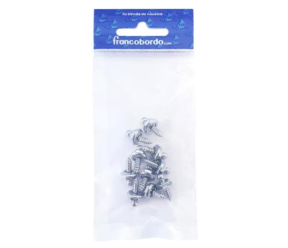 LOXX Broche Macho Tuerca Laton Cromado-10 piezas