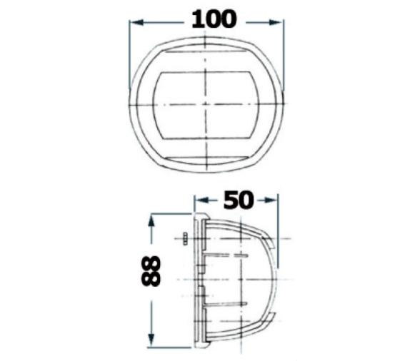 Luces Navegacion Classic con Carcasa Blanca