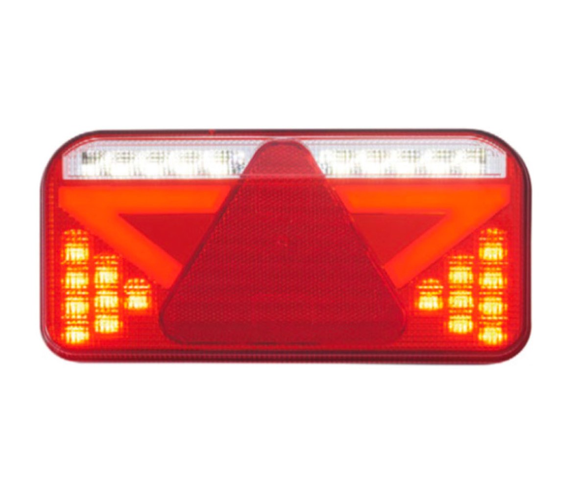 Luces Traseras LED con Reflector Triangular y 6 Funciones