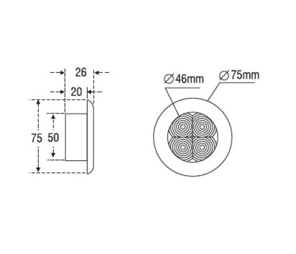 Luces LED Interior Exterior Cubierta Laton